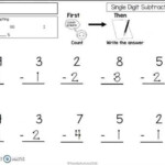 Touch Number Single Digit Subtraction Subtraction Touch Math Touch