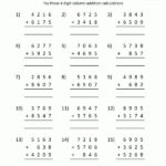 10 Addition With Regrouping Worksheets For 4Th Grade Addition