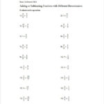 15 Adding And Subtracting Fractions Worksheets Free PDF Documents