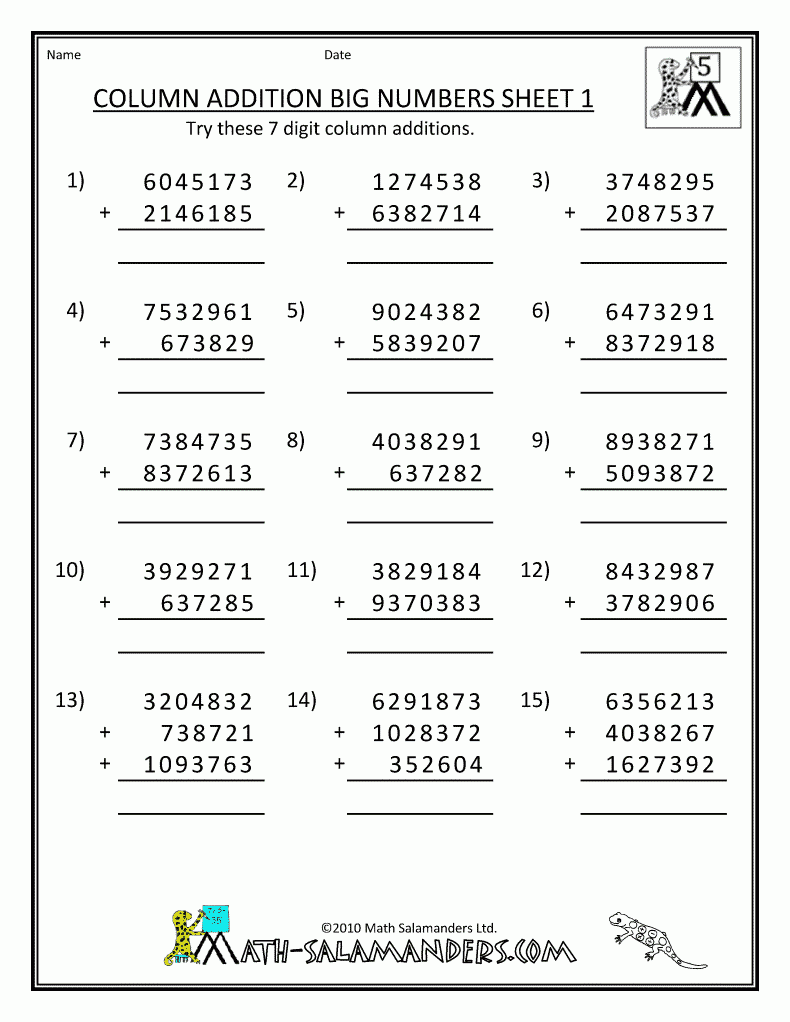 16 Worksheets Subtracting Big Numbers Part 2 Reginalddiepenhorst