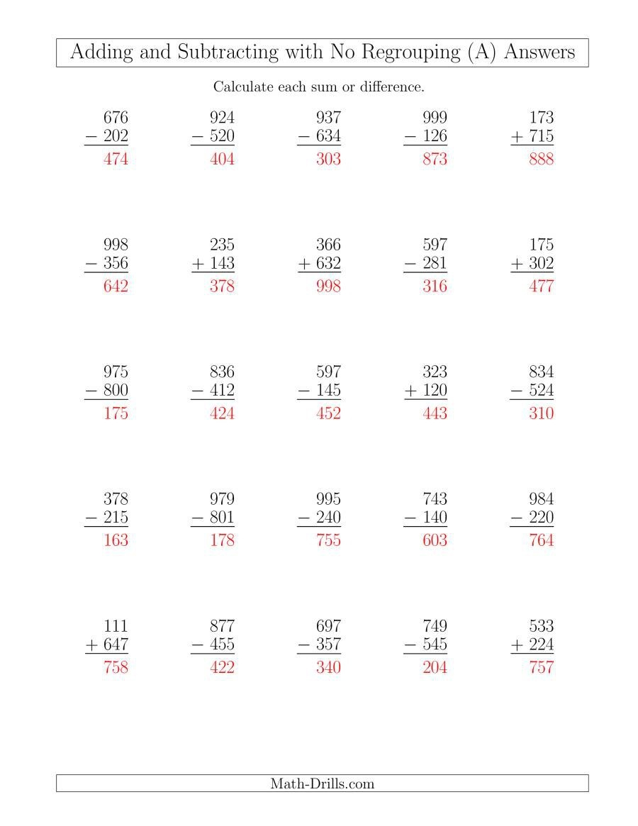 2 Digit Addition And Subtraction With Regrouping Worksheets Worksheet 