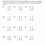 2 Digit Subtraction Worksheets