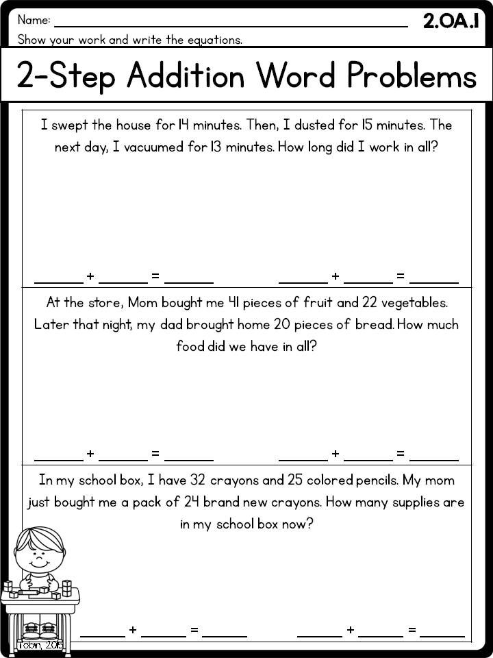 2nd Grade Math Worksheets OA Addition And Subtraction Digital Google 