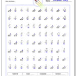 5th Grade Math Worksheets Multiplication And Division Times Tables