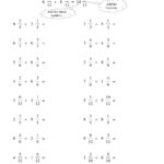 6th Grade Adding And Subtracting Fractions With Unlike Denominators