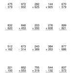 Add And Subtract Multi Digit Whole Numbers With Regrouping Worksheet