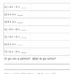 Adding And Subtracting Integers Interactive Worksheet
