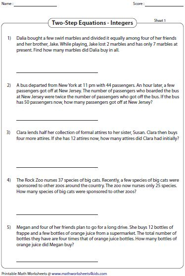 Adding And Subtracting Integers Word Problems With Answers 2 Integers 