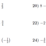 Adding And Subtracting Positive And Negative Integers And Fractions