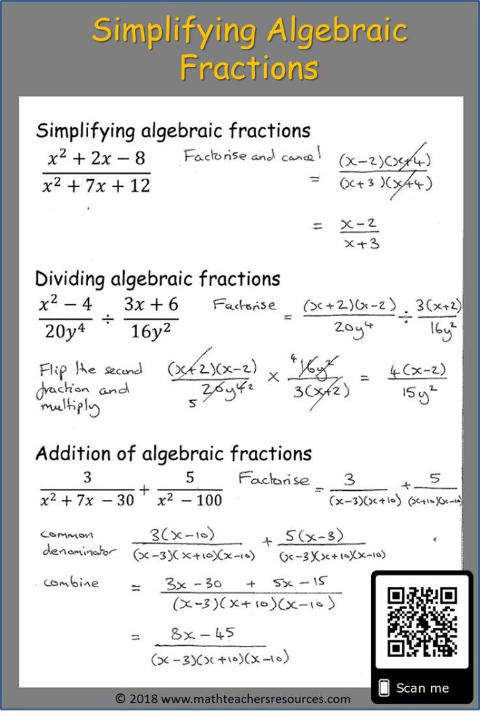 Adding And Subtracting Rational Expressions Worksheet Lesson 9 1