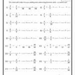 Adding And Subtracting Rational Numbers Worksheet 7th Grade Pdf
