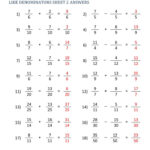 Adding Fractions Worksheets 5th Grade WERT SHEET