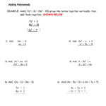 Adding Polynomials Worksheet