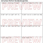 Adding Subtracting And Multiplying Polynomials Clue Mystery Activity