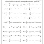 Adding Subtracting Fractions Worksheets Website To Get Worksheets From