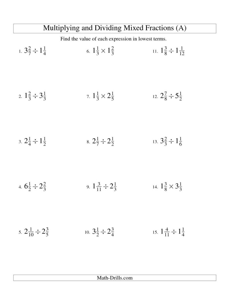 Adding Subtracting Multiplying And Dividing Decimals Printable 