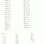 Adding Subtracting Multiplying And Dividing Integers Worksheets