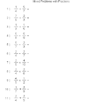 Adding Subtracting Multiplying Dividing Two Fractions Worksheets