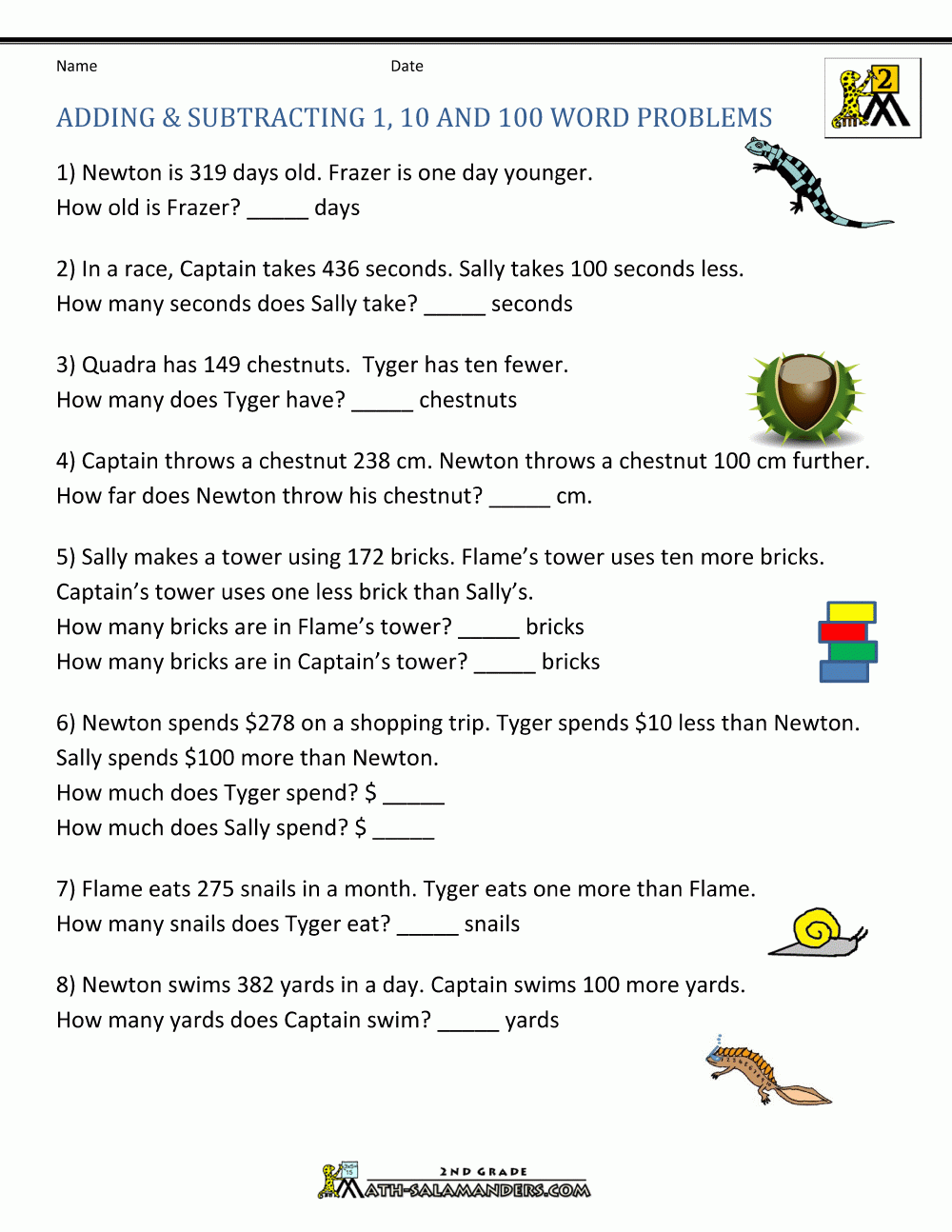 Addition And Subtraction Grade 3 Addition Subtraction Word Problems 