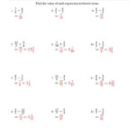 Addition And Subtraction Of Algebraic Fractions Worksheets Pdf