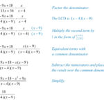 Addition And Subtraction Of Rational Expressions Worksheet