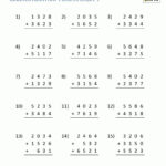 Addition And Subtraction Worksheet 4th Grade Addition Worksheets 4th