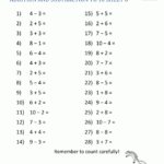 Addition And Subtraction Worksheets For Kindergarten