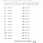 Addition And Subtraction Worksheets For Kindergarten