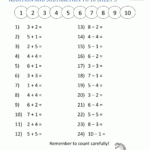 Addition And Subtraction Worksheets For Kindergarten