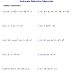 Algebra 1 Worksheets Monomials And Polynomials Worksheets