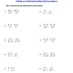 Algebra 1 Worksheets Rational Expressions Worksheets Simplifying