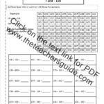 CCSS 2 NBT 8 Worksheets Adding And Subtracting 10 And 100 From A Given