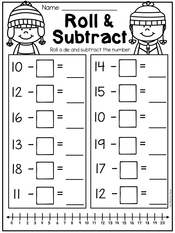 First Grade Addition And Subtraction Worksheets Addition And 