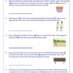 Fraction Word Problems Worksheets