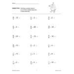 Fractions Practice For Addition Subtraction Multiplication Division