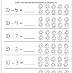 Free Fall Math Worksheet For Kindergarten Subtraction Made By Teachers