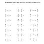 Free Printables For Kids Math Fractions Worksheets Adding And