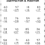 Free Subtraction And Addition Worksheets 2 Digit With Regrouping