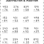 Free Subtraction And Addition Worksheets 3 Digit With Regrouping