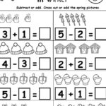 Kindergarten Addition And Subtraction Worksheets Kindergarten