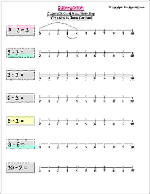 Maths Worksheets For Grade 1 Kids To Practice Single Digit Subtraction