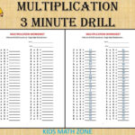 Multiplication 3 Minute Drill H With Answers 10 Sheets pdf Etsy