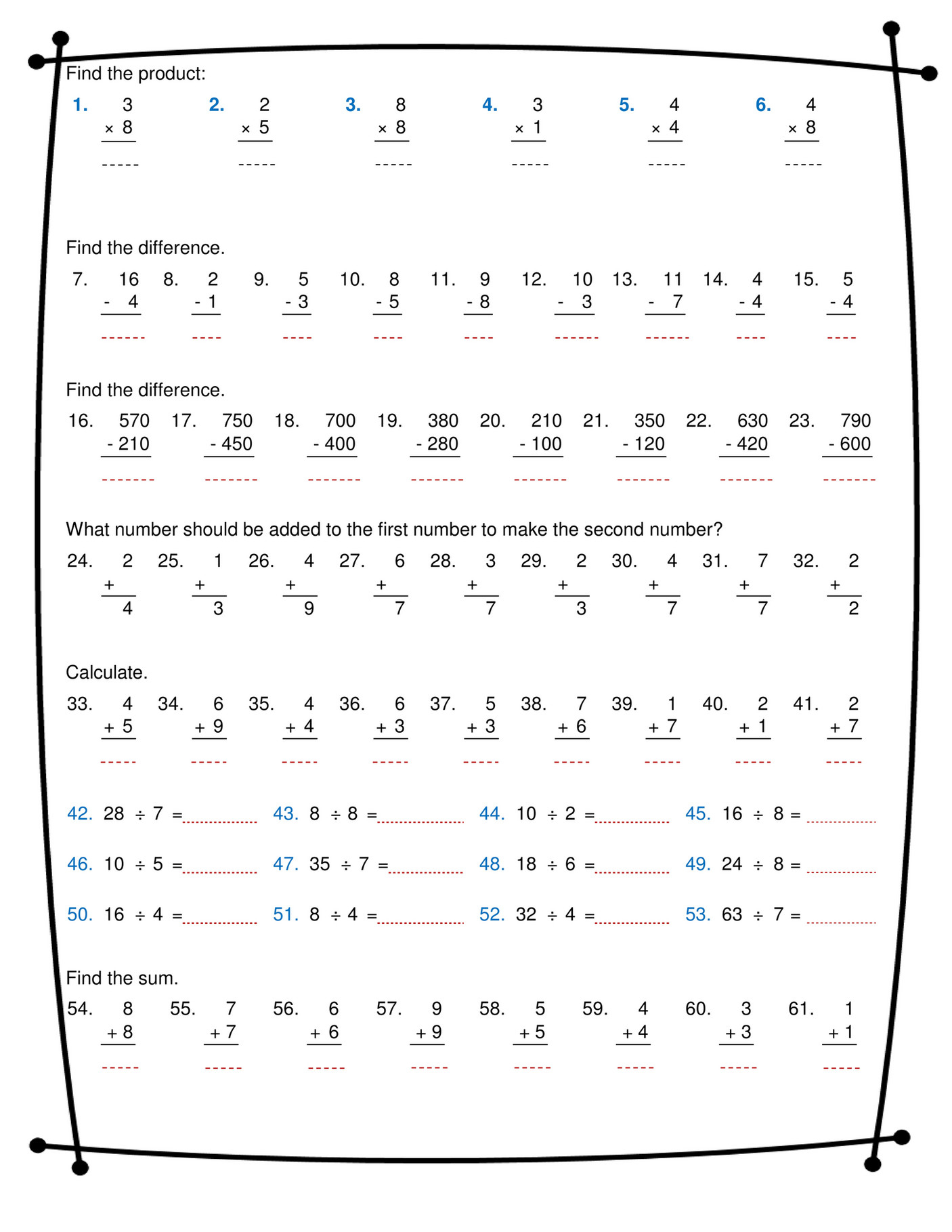 Multiplication Division Worksheets Times Tables Worksheets