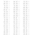 Multiplying And Dividing Integers Worksheet Adding Subtracting