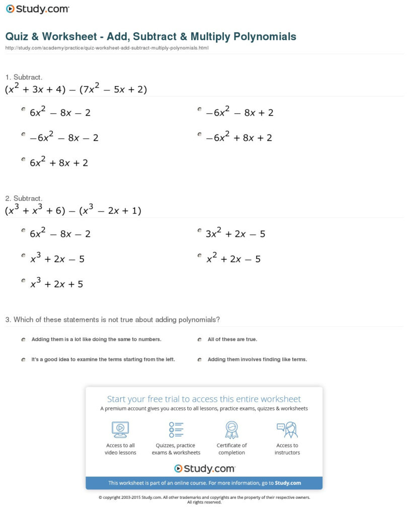 Multiplying Polynomials Worksheet 1 Answers Db excel