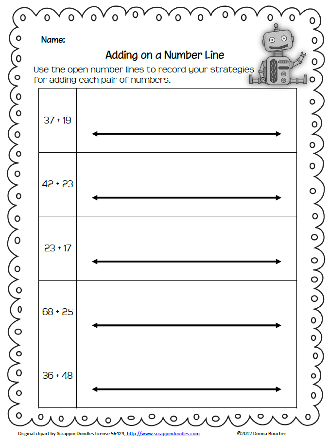 Open Number Line Addition Math Coach s Corner Math Coach 2nd Grade 