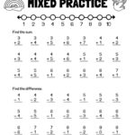 Practice Addition Subtraction 1st Grade Math Worksheet Catholic