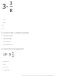 Quiz Worksheet Subtracting Fractions From Whole Numbers Study