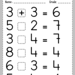 Single Digit Addition And Subtraction Worksheet Addition And