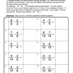 Subtracting Fractions Different Denominator Worksheet Have Fun Teaching